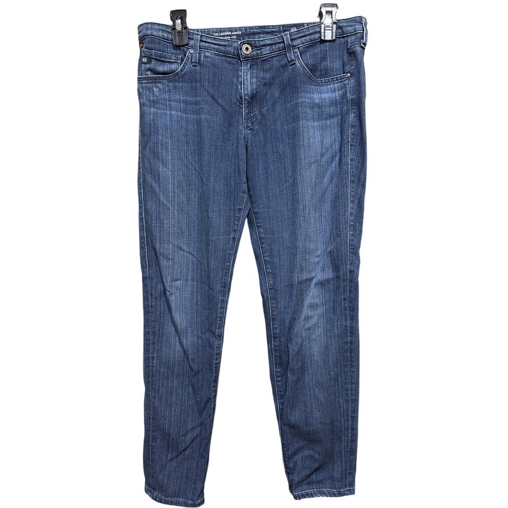 Adriano Goldschmied Womens Super Skinny Ankle Jeans Size 29 Dark Blue Stretch